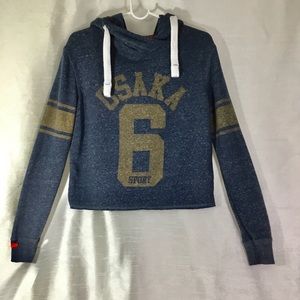 Vintage SuperDry OSAKA Graphic Cropped Hoodie XS